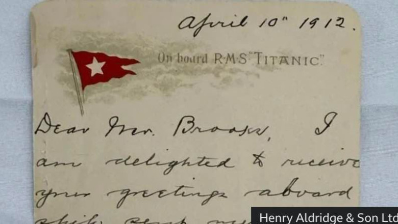 suma incredibila cu care a fost vanduta scrisoarea unui supravietuitor al titanicului 680e11b93b7c0