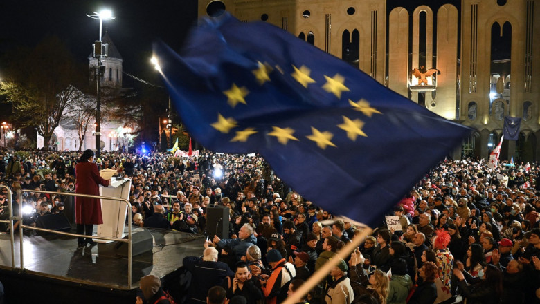 sute de functionari publici au fost concediati pentru ca au sustinut manifestatiile pro ue din georgia 67fe8284f261f