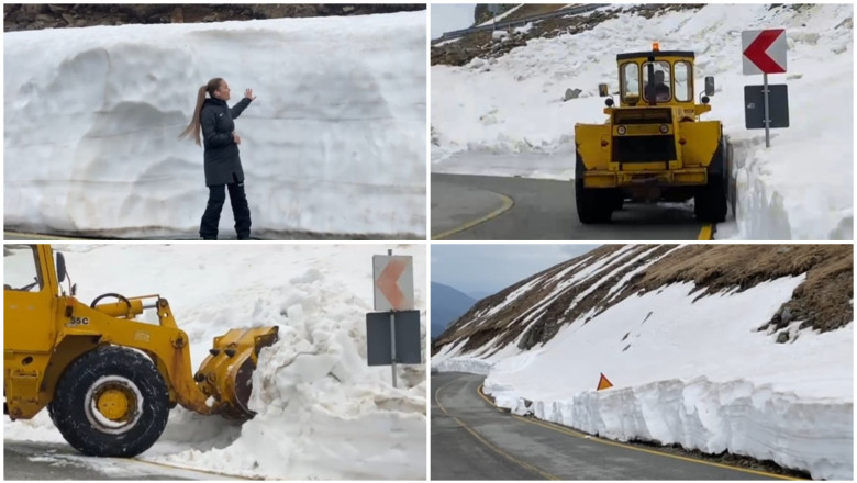 video deszapezirea pe transalpina continua imagini cu troienele de pe marginea soselei care ating chiar si doi metri inaltime 6809ebc5b70f8