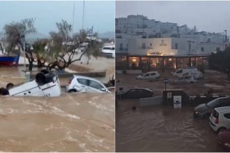 video inundatii de proportii pe insula paros din grecia pagube semnificative masini luate de ape case si magazine distruse 67ebdd8945b7a