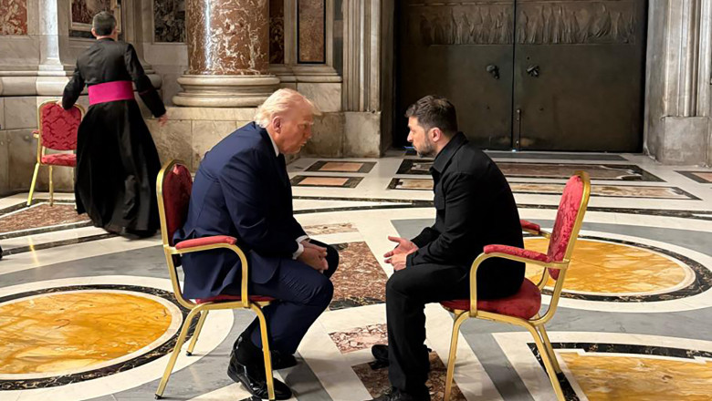videofoto culisele intalnirii extraordinare de la vatican dintre donald trump si volodimir zelenski pentru cine era de fapt al treilea scaun 680f5d5d5eeaf