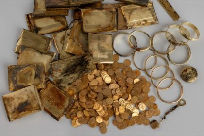 doi drumeti au descoperit o comoara plina cu monede vechi de aur unele din romania ascunsa in muntii din nordul cehiei 682c00a18e20a