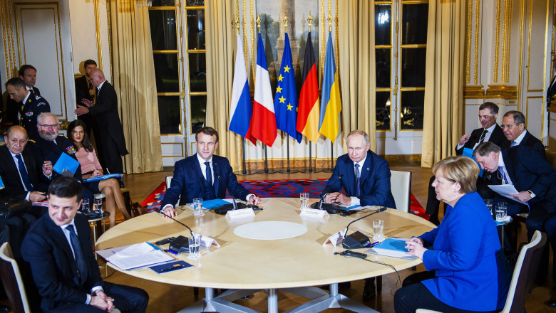 foto cum au decurs primele negocieri fata in fata dintre putin si zelenski culisele discutiilor in format normandia din 2019 68234bc080103