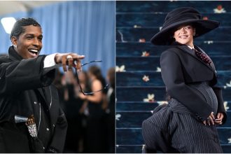 galerie foto rihanna si aap rocky au anuntat la met gala 2025 ca asteapta al treilea copil 6819c2b0bb360
