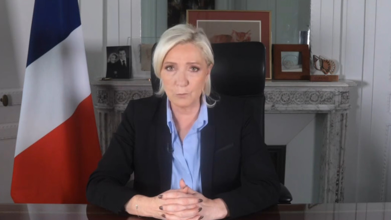 video marine le pen lidera de extrema dreapta din franta il sustine pe george simion in turul doi al prezidentialelor 6824dc80cf6e1