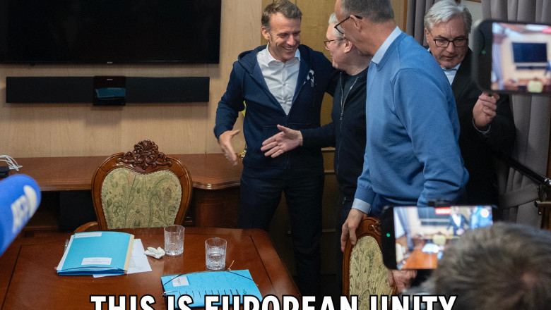 video pe masa de negocieri s au aflat servetele nu pungi cu droguri demontarea unui fake news despre macron starmer si merz 68219570c2953