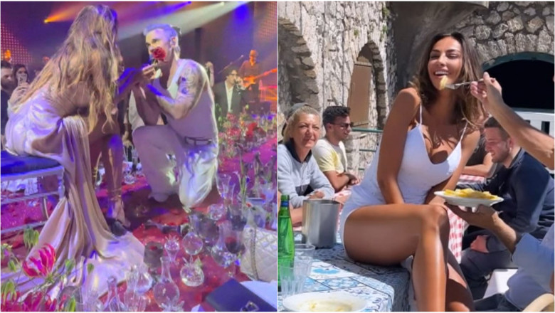 video robbie williams in genunchi in fata madalinei ghenea gestul facut de artist la o petrecere