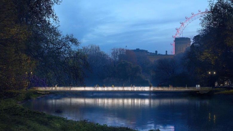 a fost dezvaluit designul pentru monumentul oficial al reginei elisabeta a ii a un pod translucid va evoca tiara purtata la nunta 685fc8358c9cb