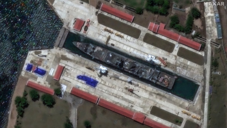 foto noul distrugator al coreei de nord a fost mutat langa granita cu rusia pentru reparatii dupa lansarea esuata la apa 6846fce271d74