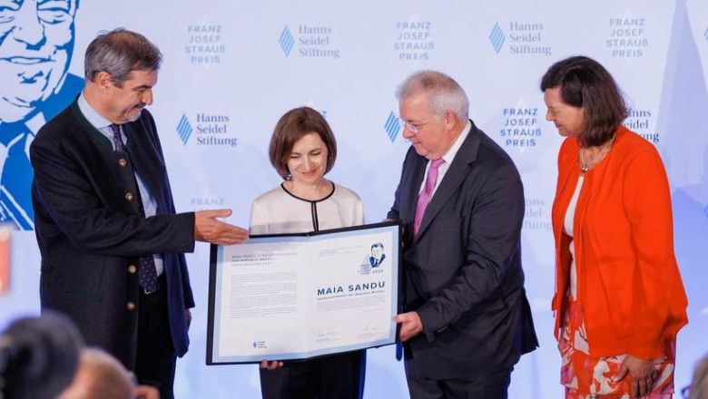maia sandu a primit in germania premiul franz josef strauss a decis sa doneze suma de bani care insoteste distinctia 6856f3807e0c3