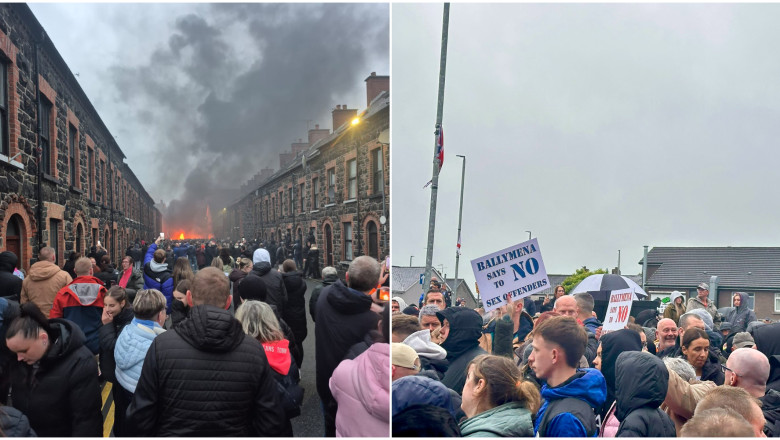 video case incendiate si violente in strada in irlanda de nord dupa ce doi baieti romani de 14 ani au fost arestati preventiv pentru viol 68480361ac41e