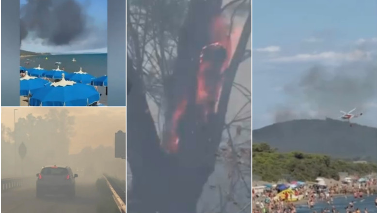 video incendii puternice de vegetatie intr o zona turistica din italia sute de oameni au fost evacuati 6870ca3de14c9