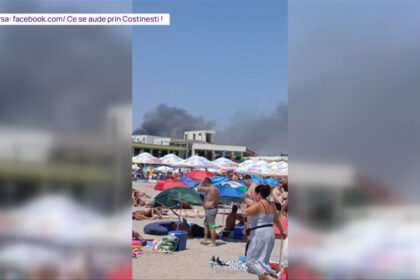 video panica pentru turisti la costinesti un incendiu de vegetatie a izbucnit langa plaja 6884e9f691238