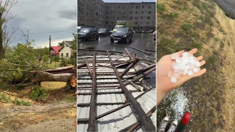 videofoto furtuni violente in jumatate de tara pompierii au intervenit in localitati din 19 judete case si masini distruse de vantul puternic 686e176bacae6