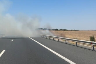 video autostrada soarelui inchisa din cauza unui incendiu de vegetatie traficul catre bucuresti a fost deviat 6899d538222e5