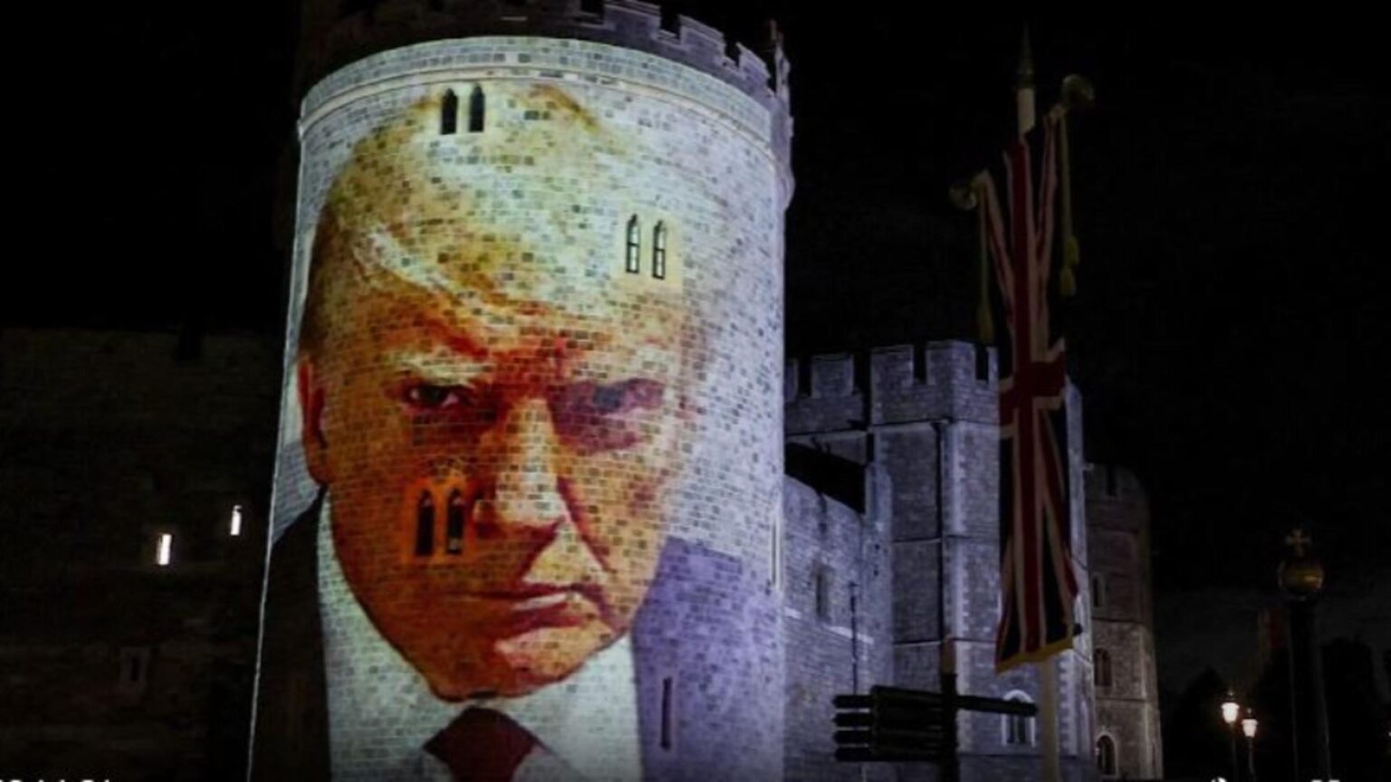 imagini socante au fost proiectate pe castelul windsor chiar in prima seara a vizitei lui donald trump in marea britanie 68ca6e8c546e3