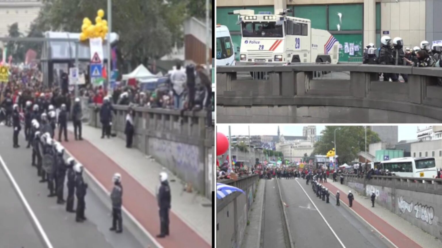 proteste uriase la bruxelles in capitala europei manifestanti imprastiati cu tunurile de apa institutiilor europene aparate cu sarma ghimpata video 68ee3f4d3ce58