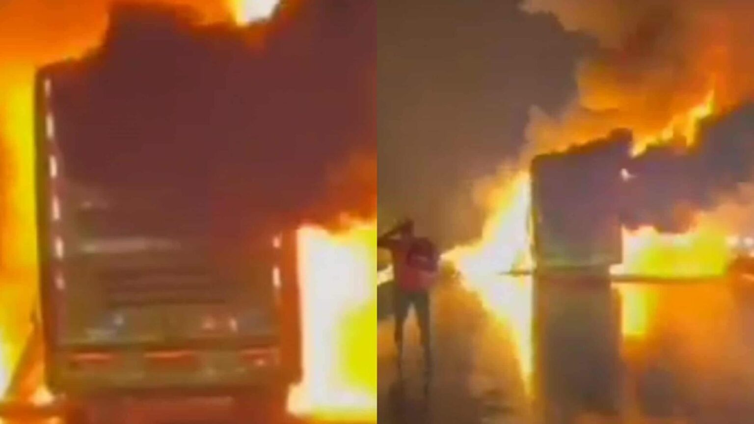 tragedie rutiera in sudul indiei 20 de oameni au murit dupa ce un autocar a luat foc in urma unui accident 68fbbf0dc9a6e