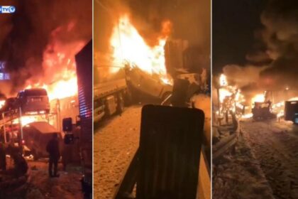 carambol de groaza cu 50 de masini dezastru pe o autostrada din japonia 694fc21e15804