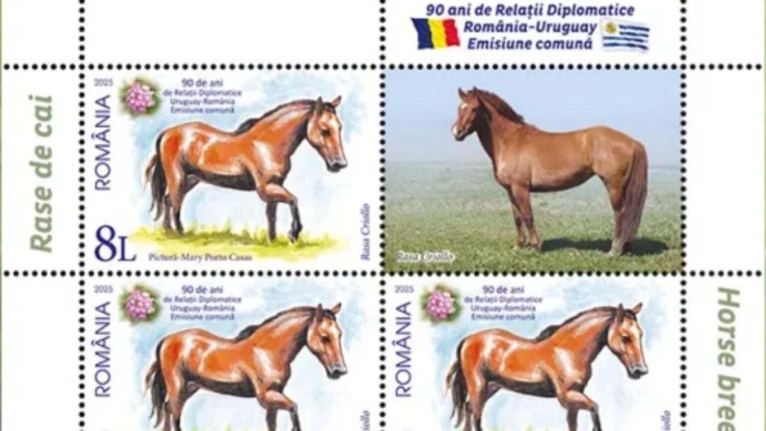 romania si uruguay au marcat sarbatorirea a 90 de ani de relatii diplomatice prin lansarea unei emisiuni filatelice comune 6934541a53446