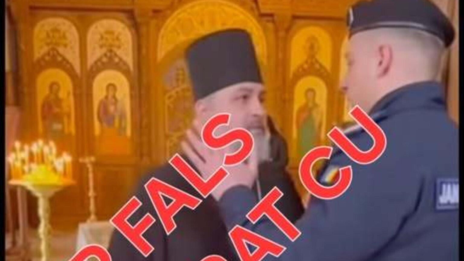 fake news demontat mai dezminte clipul cu un preot si un jandarm intr o biserica imaginile generate de ai 69739af83c180