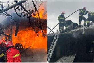 incendiu de proportii intr o gospodarie din olt provocat de o lumanare lasata nesupravegheata pompierii s au luptat patru ore cu flacarile 696b66d2d58db
